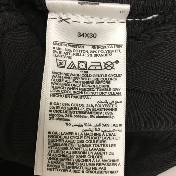 NEW Old Navy Men's Black Slim Straight Leg Jeans Distressed Stretch 34 x 29 READ - Picture 9 of 10